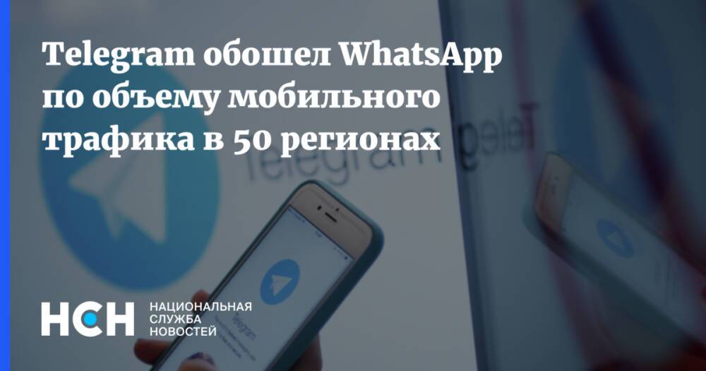 Telegram обошел WhatsApp по объему мобильного трафика в 50 регионах