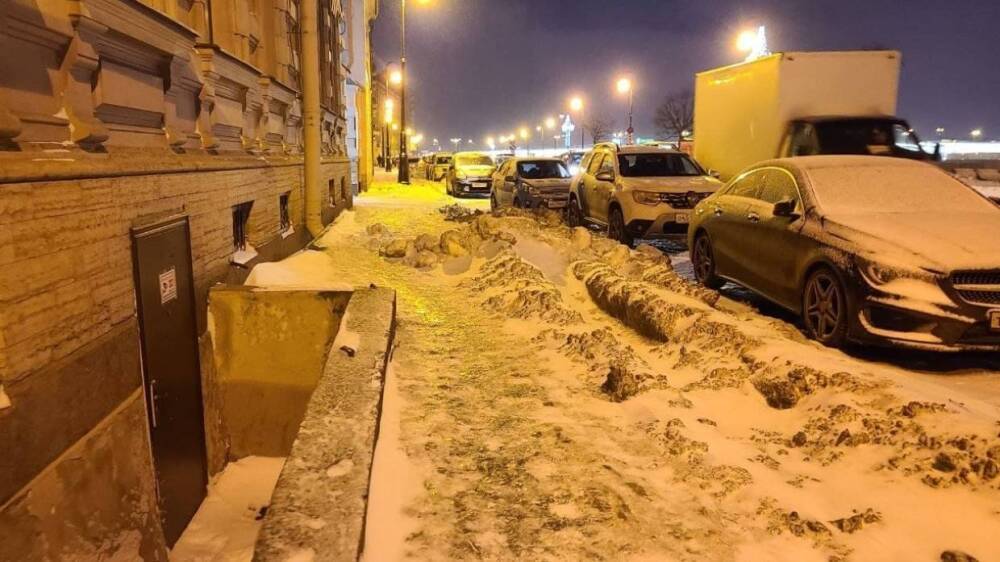 Плохая уборка снега в центре Петербурга обеспокоила певца Юрия Охочинского