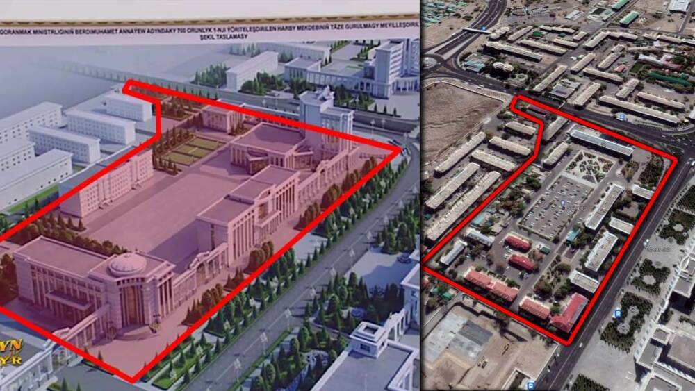 В Ашхабаде начнется строительство военной школы имени деда президента на месте снесенных жилых домов