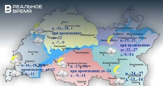 Сегодня в Татарстане ожидается метель и до -10 градусов