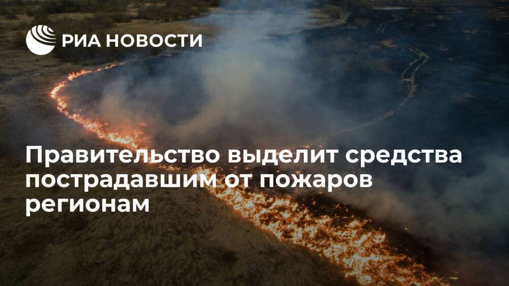 Правительство выделит пострадавшим от пожаров регионам более миллиарда рублей