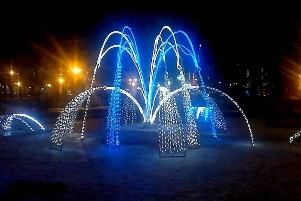 В Воронеже установят зимний светодиодный фонтан в Кольцовском сквере