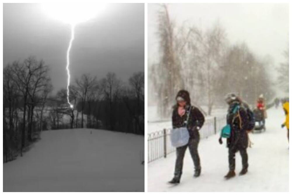 Гром и молнии посреди зимы: украинцы увидели аномальную погоду и сняли все на видео