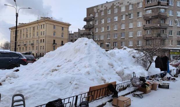 Власти Петербурга из-за визита президента спешно чистят снег, который не могли убрать с начала месяца