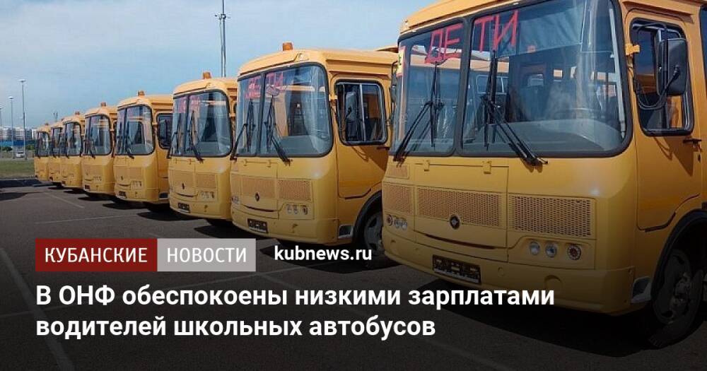 В ОНФ обеспокоены низкими зарплатами водителей школьных автобусов