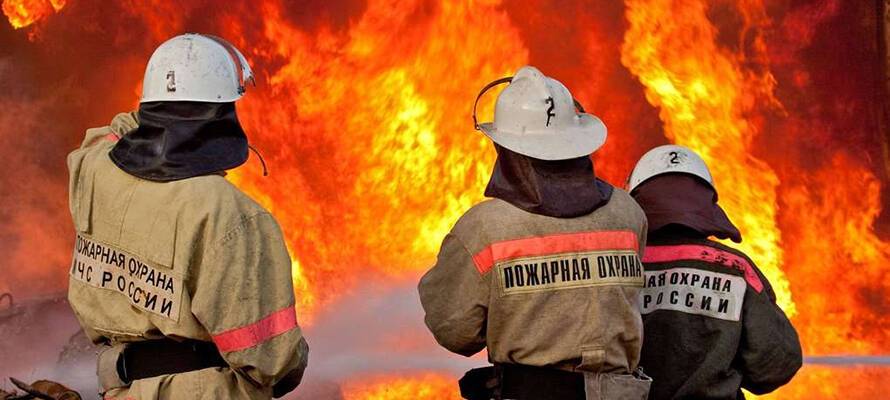 Женщина погибла на пожаре в поселке Карелии