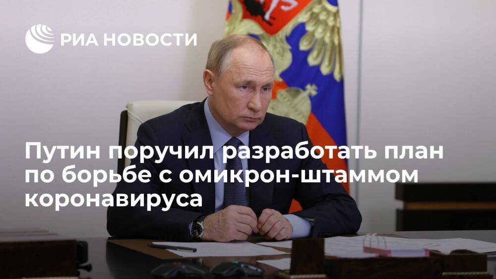 Путин поручил правительству разработать план по борьбе с омикрон-штаммом коронавируса