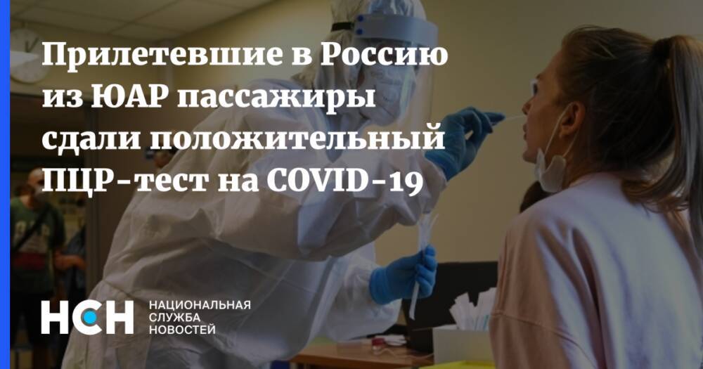 Прилетевшие в Россию из ЮАР пассажиры сдали положительный ПЦР-тест на COVID-19