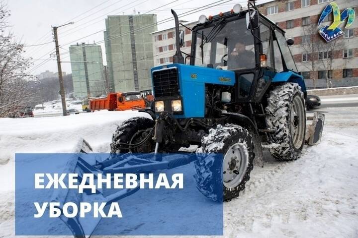 Почти 5 тысяч кубометров снега вывезено с улиц Мурманска за минувшие сутки