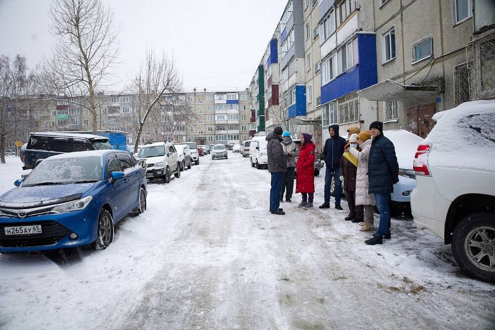 В Южно-Сахалинске обдумывают ремонт двора дома №245б по проспекту Мира