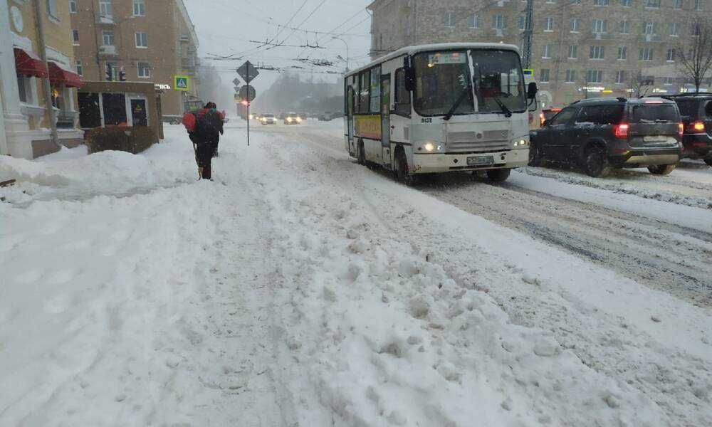 Сегодня в Петрозаводске ожидается очередной мощный снегопад