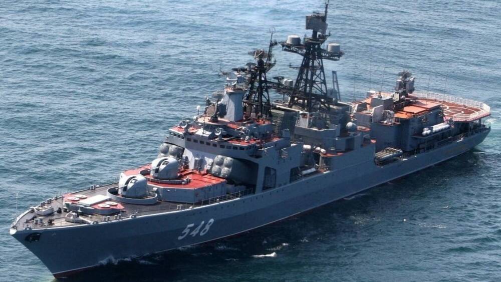 Российский БПК «Адмирал Пантелеев» возвращается на базу после учений стран АСЕАН в Индонезии