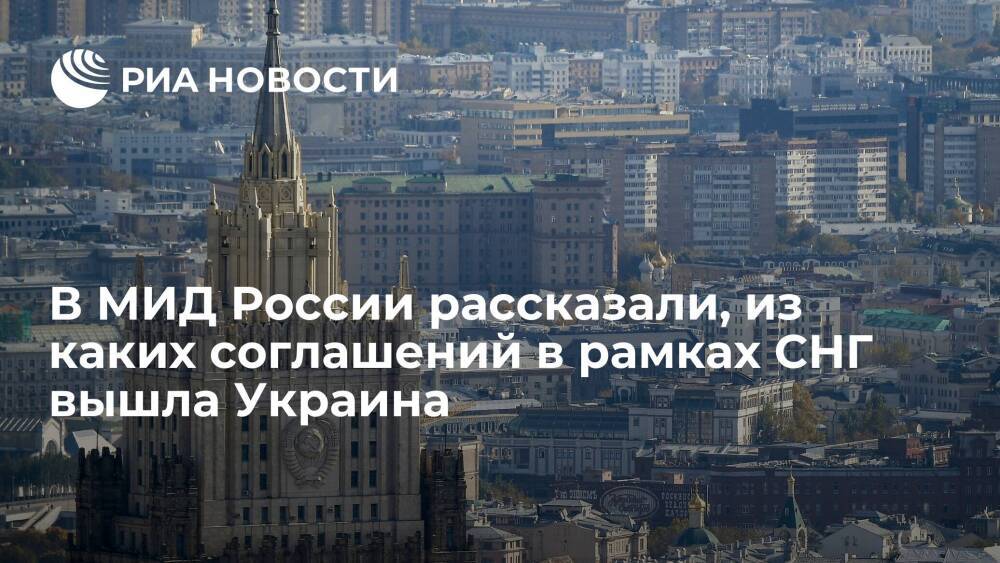 Замглавы МИД Панкин рассказал, из каких соглашений в рамках СНГ вышла Украина