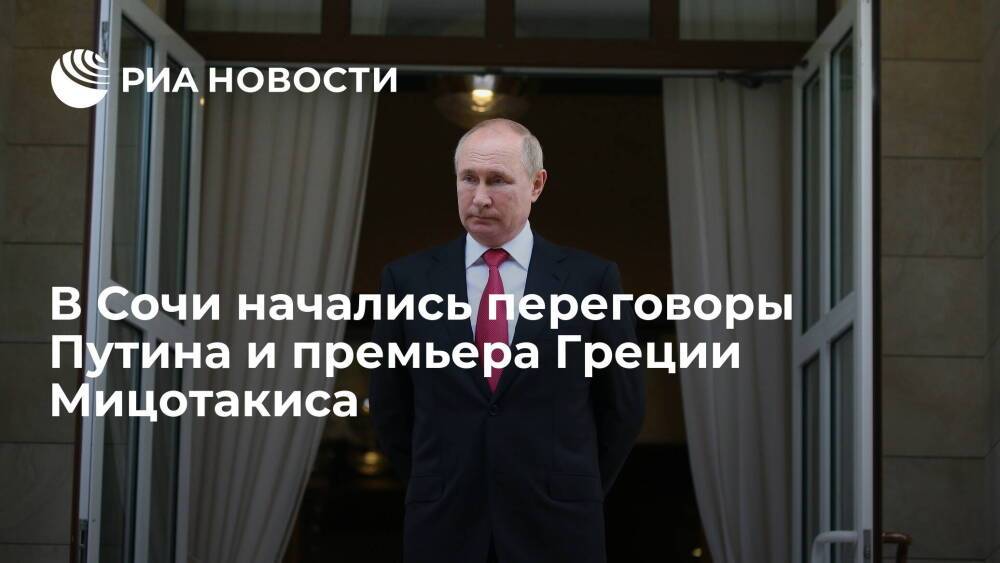 В Сочи начались переговоры президента Путина и нового премьера Греции Мицотакиса