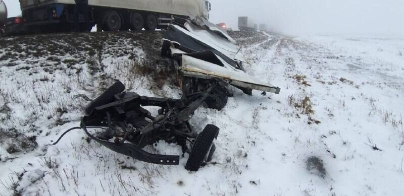 В массовом ДТП с фурой в Скопинском районе погиб водитель «ГАЗели»