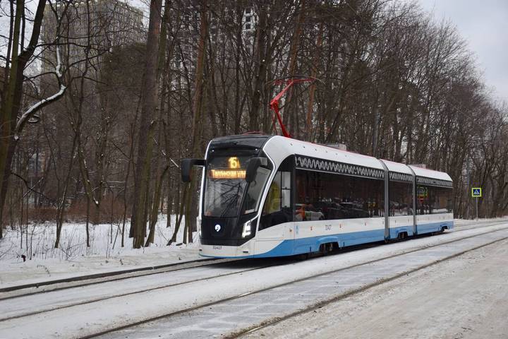 Современные трамваи начали курсировать на севере и северо-западе Москвы