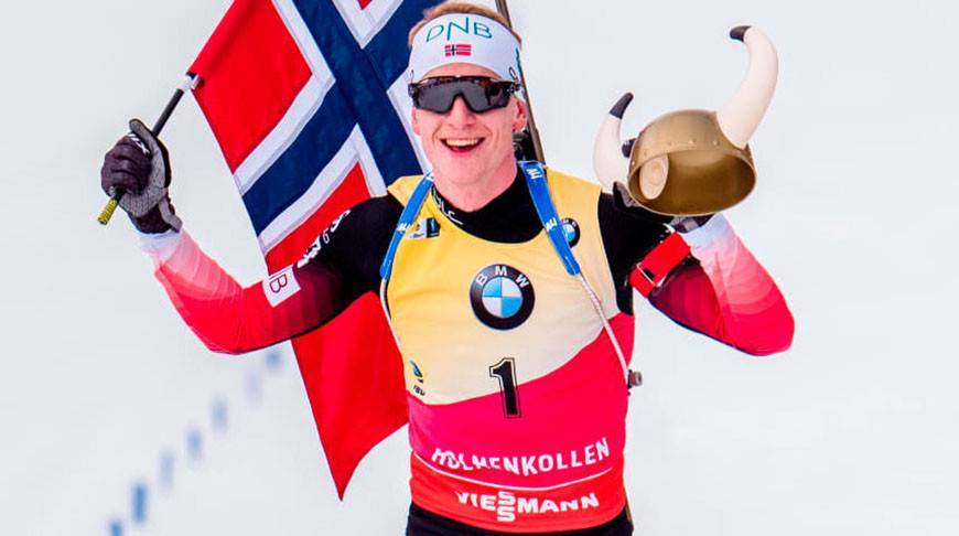 Норвежские биатлонисты выиграли смешанную эстафету на ЧМ в Словении
