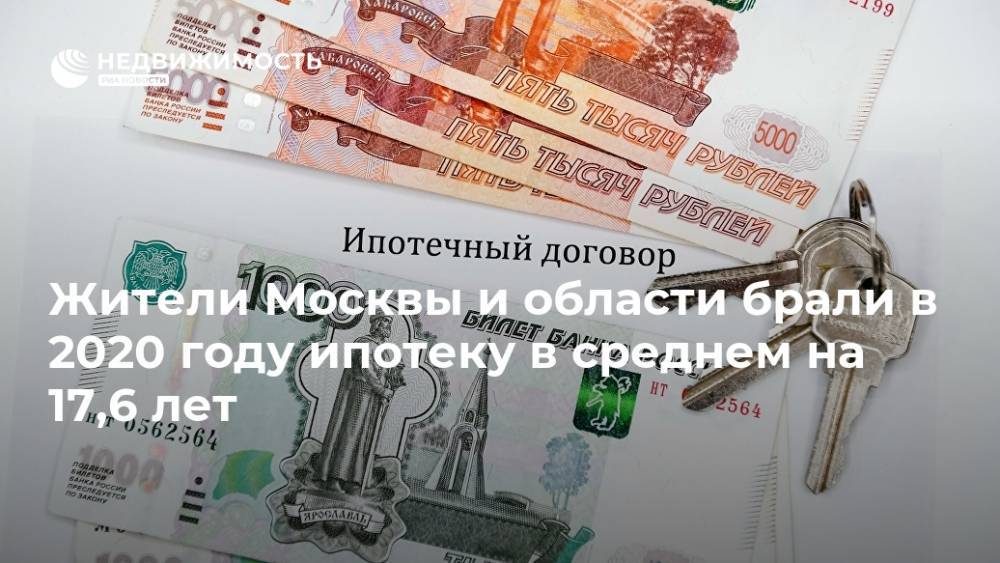 Жители Москвы и области брали в 2020 году ипотеку в среднем на 17,6 лет