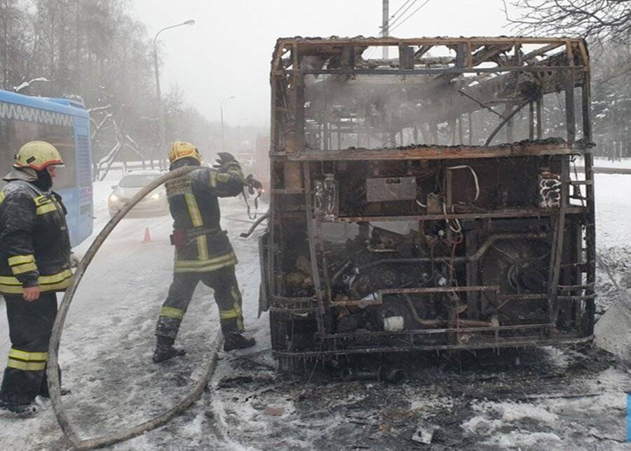Возгорание автобуса произошло на северо-востоке Москвы