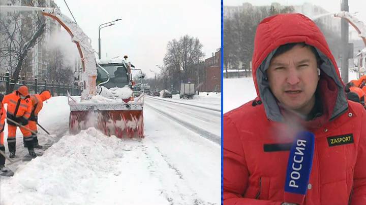 Новости на "России 24". Отмененные авиарейсы и метровые сугробы на дорогах: снегопад в Москве