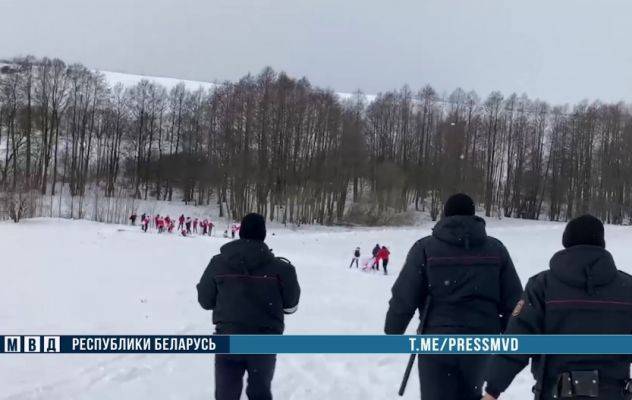 В Белоруссии задержали лыжников за несанкционированный митинг