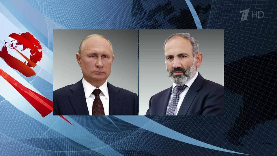 Владимир Путин провел телефонные переговоры с главой правительства Армении Николом Пашиняном