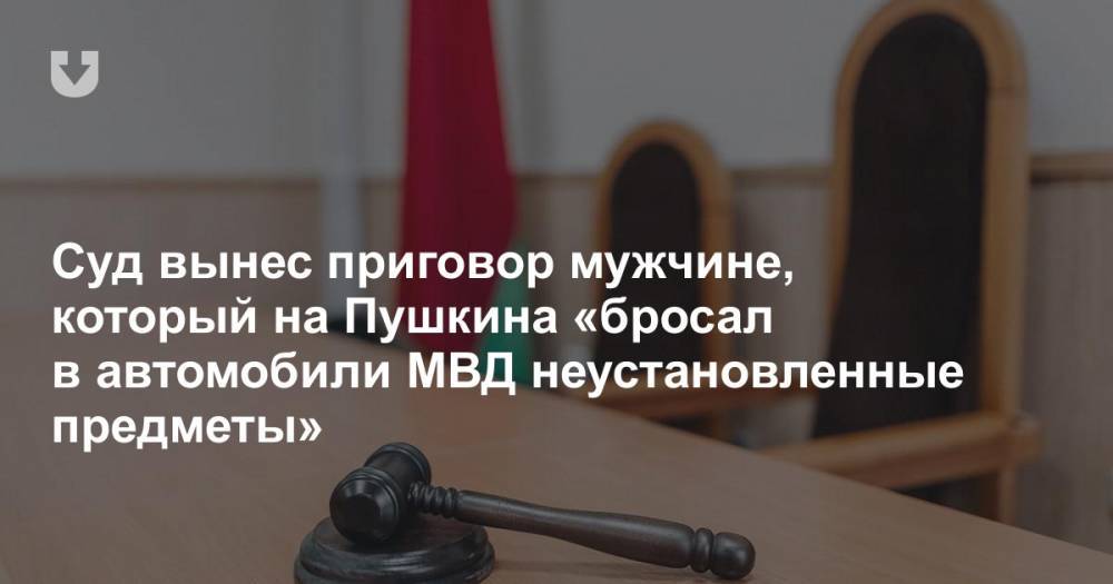 Суд вынес приговор мужчине, который на Пушкина «бросал в автомобили МВД неустановленные предметы»