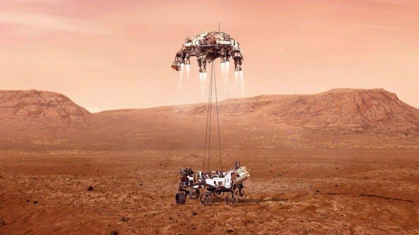 Планетоход Perseverance успешно совершил посадку на Марсе — видео