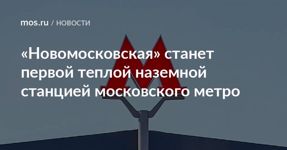 «Новомосковская» станет первой теплой наземной станцией московского метро