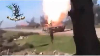 В Сирии ПТУРом уничтожен российский танк