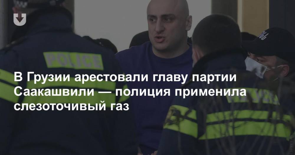 В Грузии арестовали главу партии Саакашвили — полиция применила слезоточивый газ