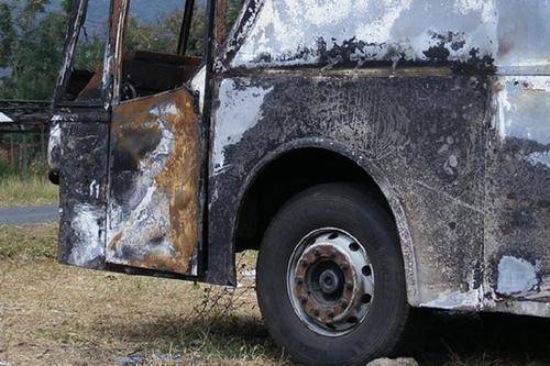 В Красноярском крае сгорел автобус, перевозивший вахтовиков