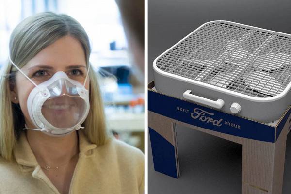 Ford разрабатывает прозрачные маски в битве с COVID-19 nbsp