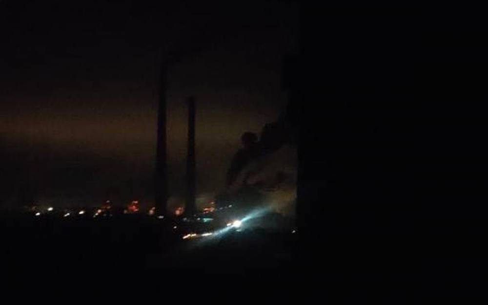 Из-за серьезной аварии на ТЭС Энергодар оказался в темноте, без воды и связи: видео