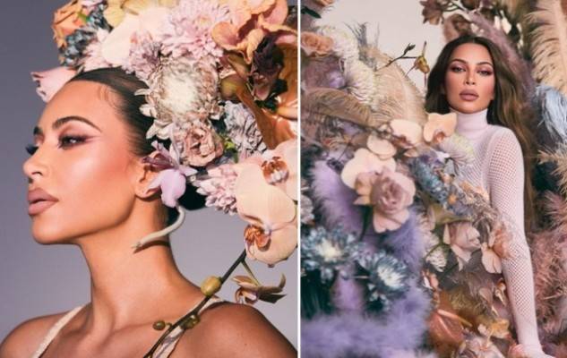 Роскошная Ким Кардашьян появилась в новой флористической рекламе своего бренда KKW BEAUTY (ФОТО)