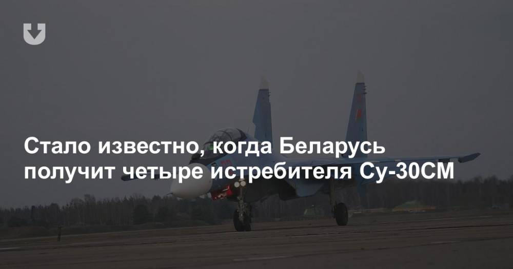 Стало известно, когда Беларусь получит четыре истребителя Су-30СМ