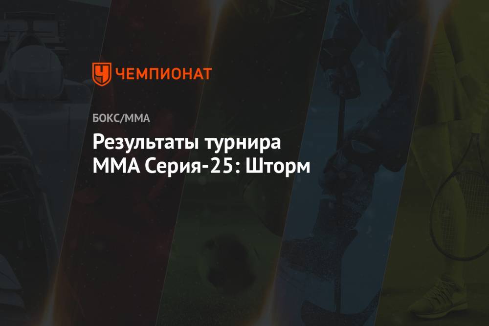 Результаты турнира MMA Серия-25: Шторм