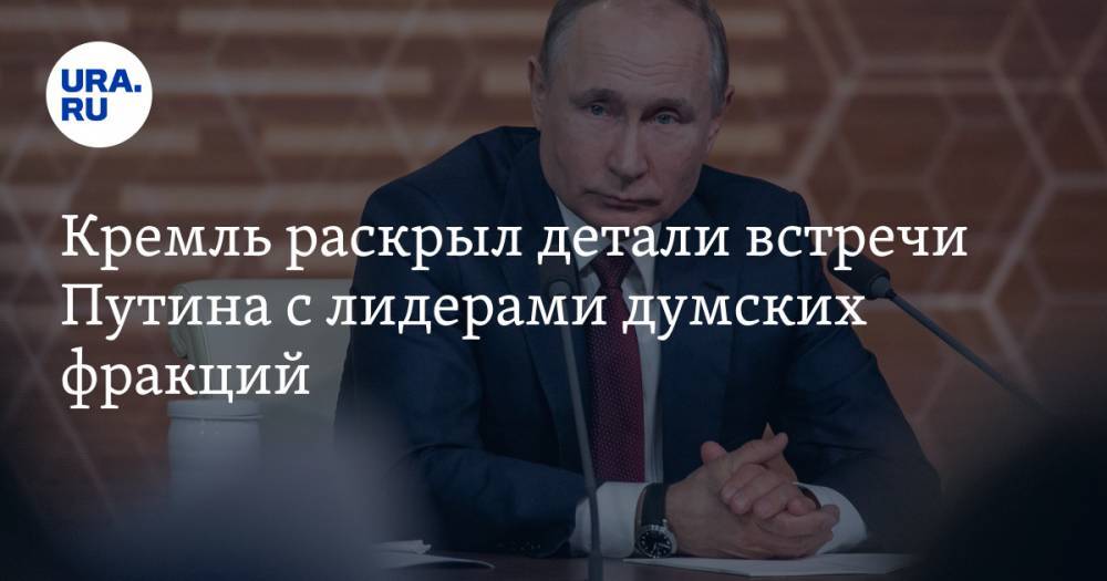Кремль раскрыл детали встречи Путина с лидерами думских фракций
