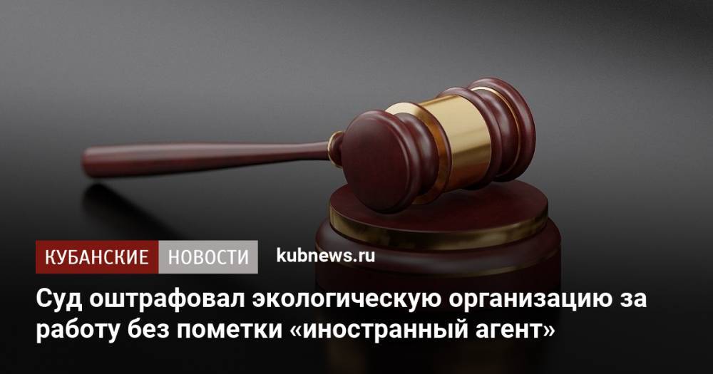 Суд оштрафовал экологическую организацию за работу без пометки «иностранный агент»