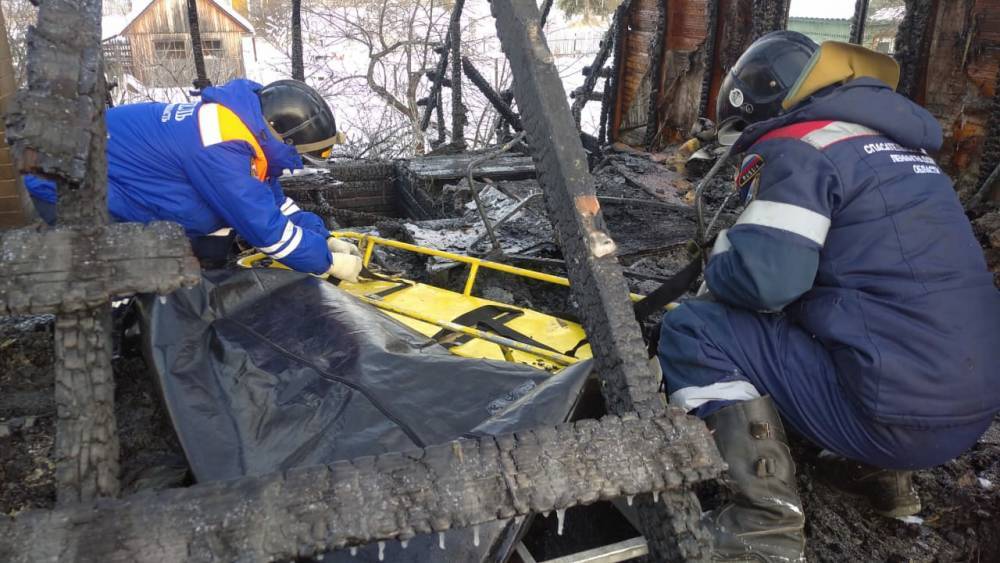 Тело пенсионера нашли под завалами сгоревшего дома в Рябово