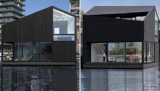 Эффектный эко-дом стал прекрасным дополнением плавучего квартала Амстердама