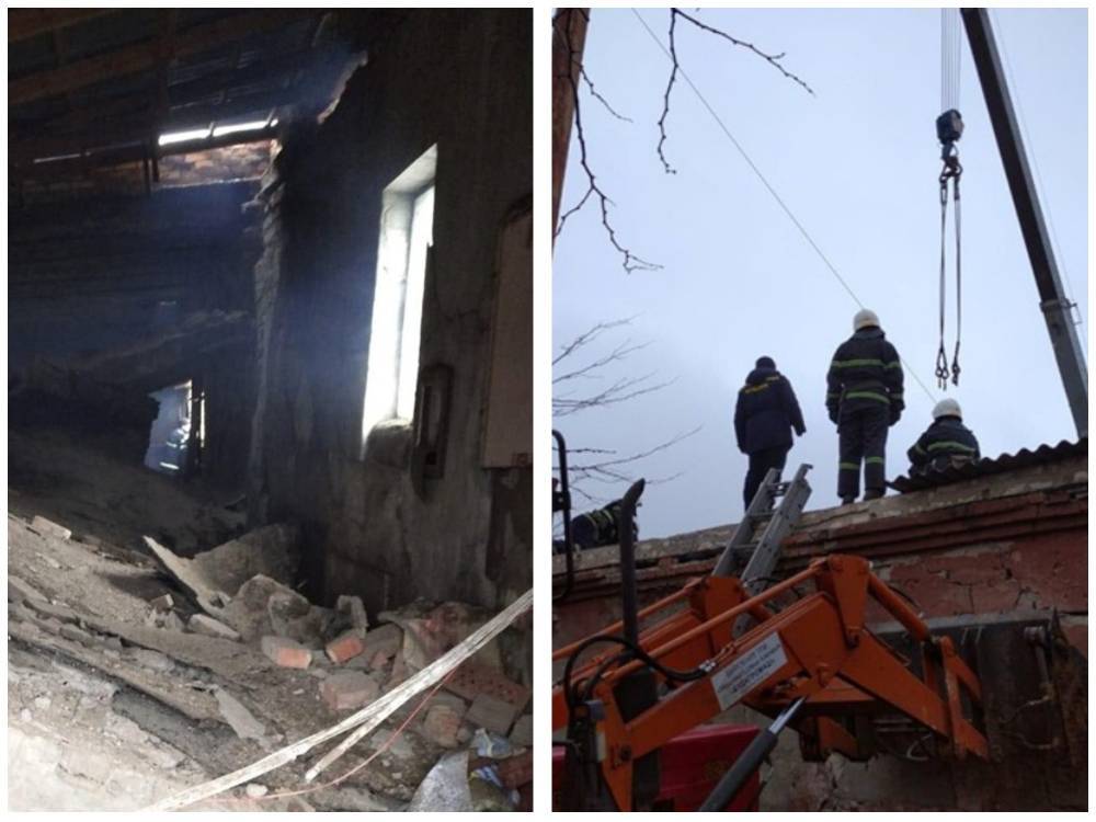 Возле школы на Николаевщине прогремел взрыв, кадры: под завалами находится человек, подробности