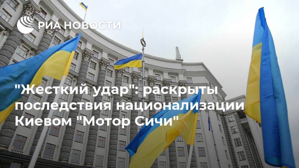 "Жесткий удар": раскрыты последствия национализации Киевом "Мотор Сичи"