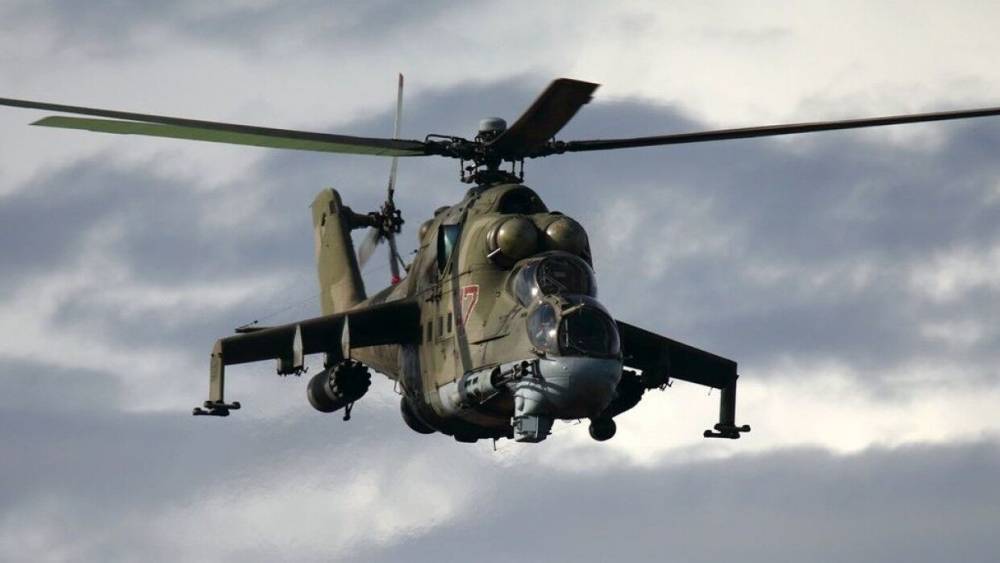 Вертолеты Ми-24 и Ми-8 обеспечили поддержку мотострелкам в ходе учений в Таджикистане