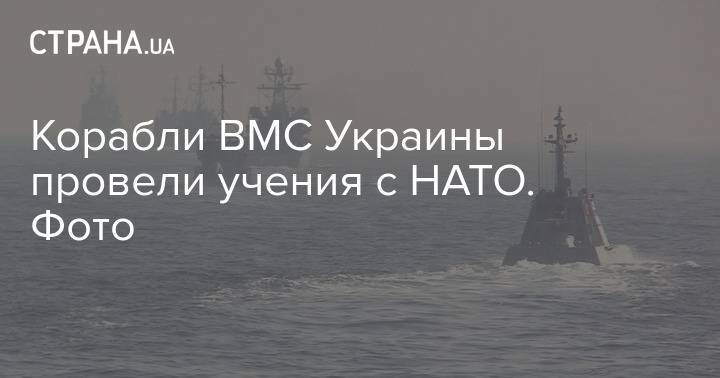 Корабли ВМС Украины провели учения с НАТО. Фото
