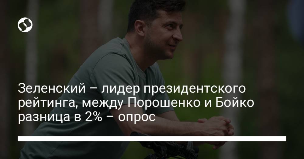Зеленский – лидер президентского рейтинга, между Порошенко и Бойко разница в 2% – опрос