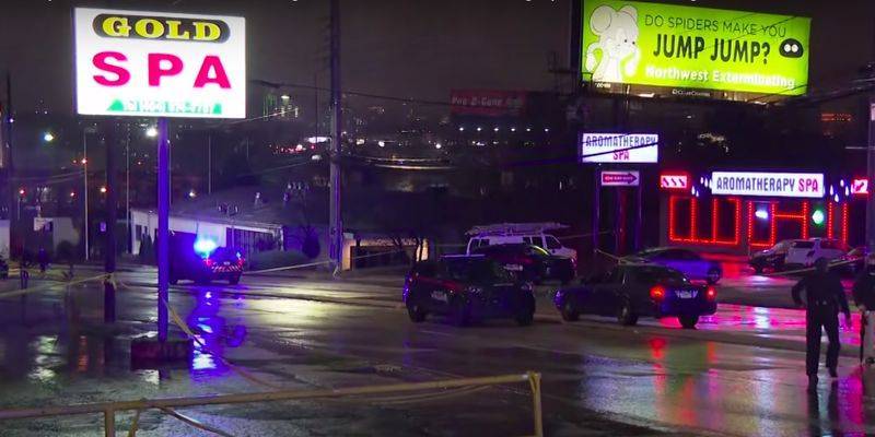 В Атланте, США, мужчина расстрелял людей в массажном и спа салонах, четверо убитых - азиаты, фото и видео - ТЕЛЕГРАФ