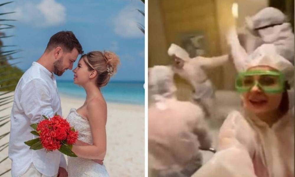 Блогер Диденко, муж которой погиб в бассейне с сухим льдом, предстала в свадебном платье