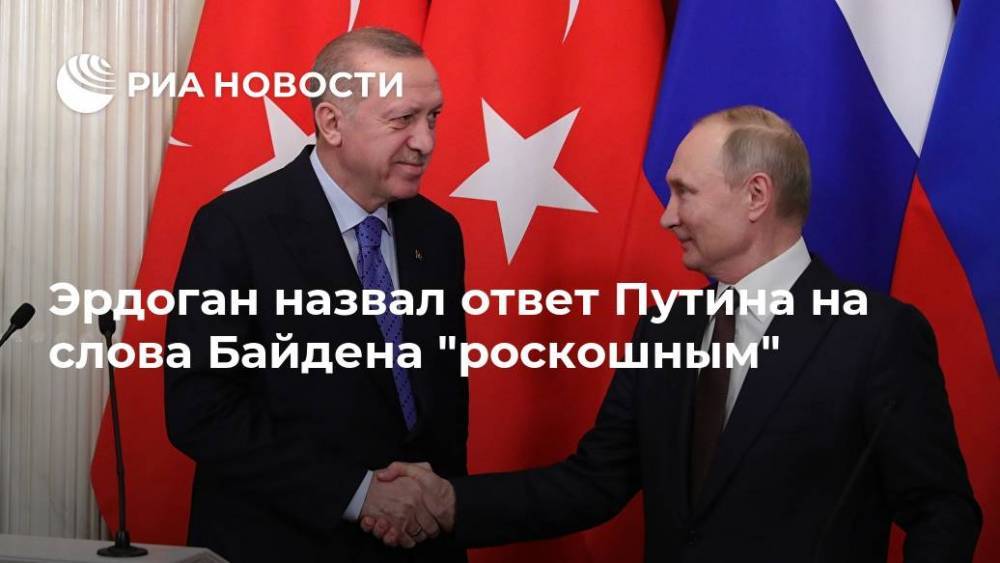 Эрдоган назвал ответ Путина на слова Байдена "роскошным"