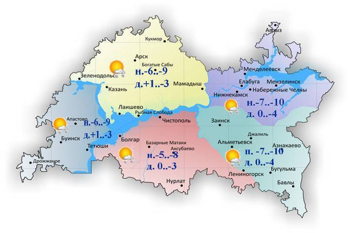 Снег и 1 градус тепла ожидается в Татарстане 21 марта